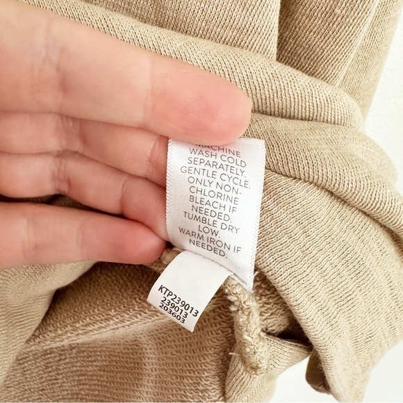 J.Jill Pure Jill Organic Cotton Tan V Neck Tunic Sweater Womens Medium Tall - Picture 6 of 7